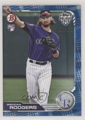 2019 Topps Holiday Bowman Blue 16/150 Brendan Rodgers #TH-BR Rookie RC 0c6