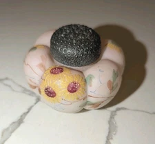 Mount Washington Glass Salt Pepper Shakers Single Silver Plated Flower Floral...