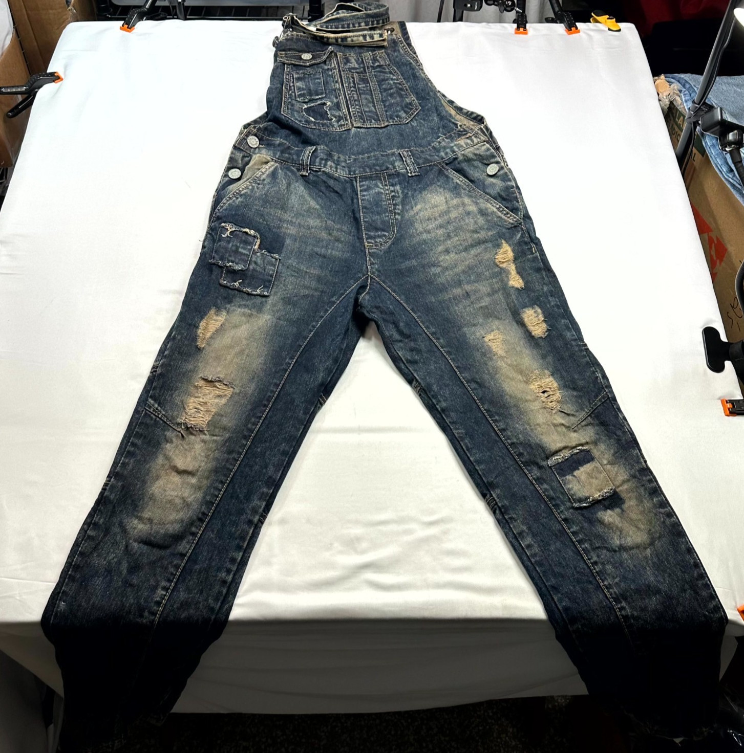 Smoke Rise Original Vintage Denim Overalls Mens Size M Blue 