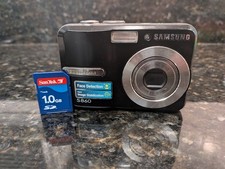 Samsung S860 8.1MP Black Digital Camera Digicam w/ 1GB SanDisk SD Card