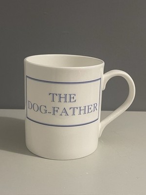 Stubbs Becher The Dog-Father Fine Bone China unbenutzt Papa Tasse Geschenk weiß blau 400ml