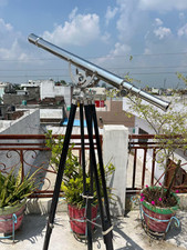 Vintage Brass Anchor Master Telescope 62" Floor Standing Nautical Telescope with