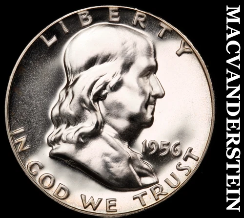 1956 Franklin Half Dollar-Choice Gem Proof Cameo Lustrous No Reserve #G7572