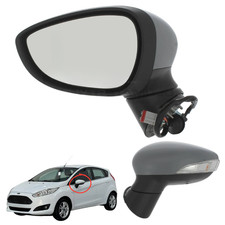 For Ford Fiesta Door Wing Mirror Power Folding 2012-2018 Primed Left Side