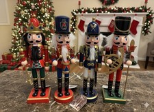 Christmas Nutcracker Soldiers 10”tall Set of Four /4 Pack Decorative Collectible