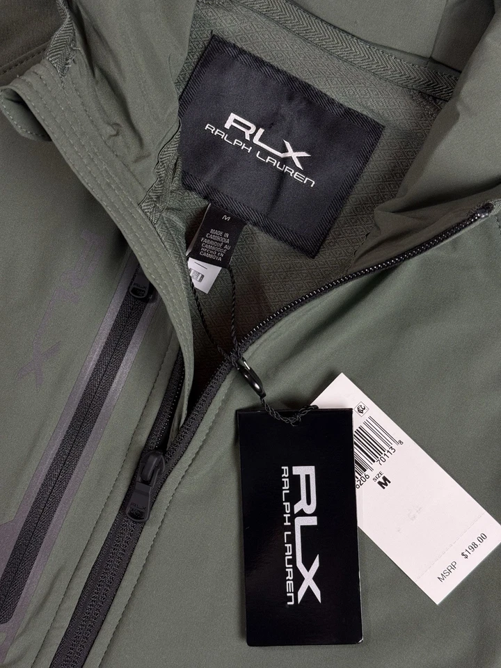 RLX Ralph Lauren Jacket Men Size M Performance Half-Zip Hoodie Forest Green New - Image 3 of 4