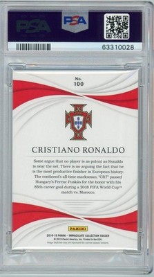 2018-19 Panini Immaculate Collection Cristiano Ronaldo PSA