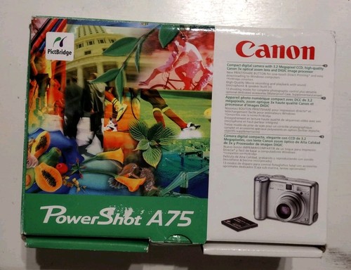 Canon Silver PowerShot A75 3.2MP Digital Camera PC1202 PARTS ONLY NO MEMORY - Picture 1 of 7