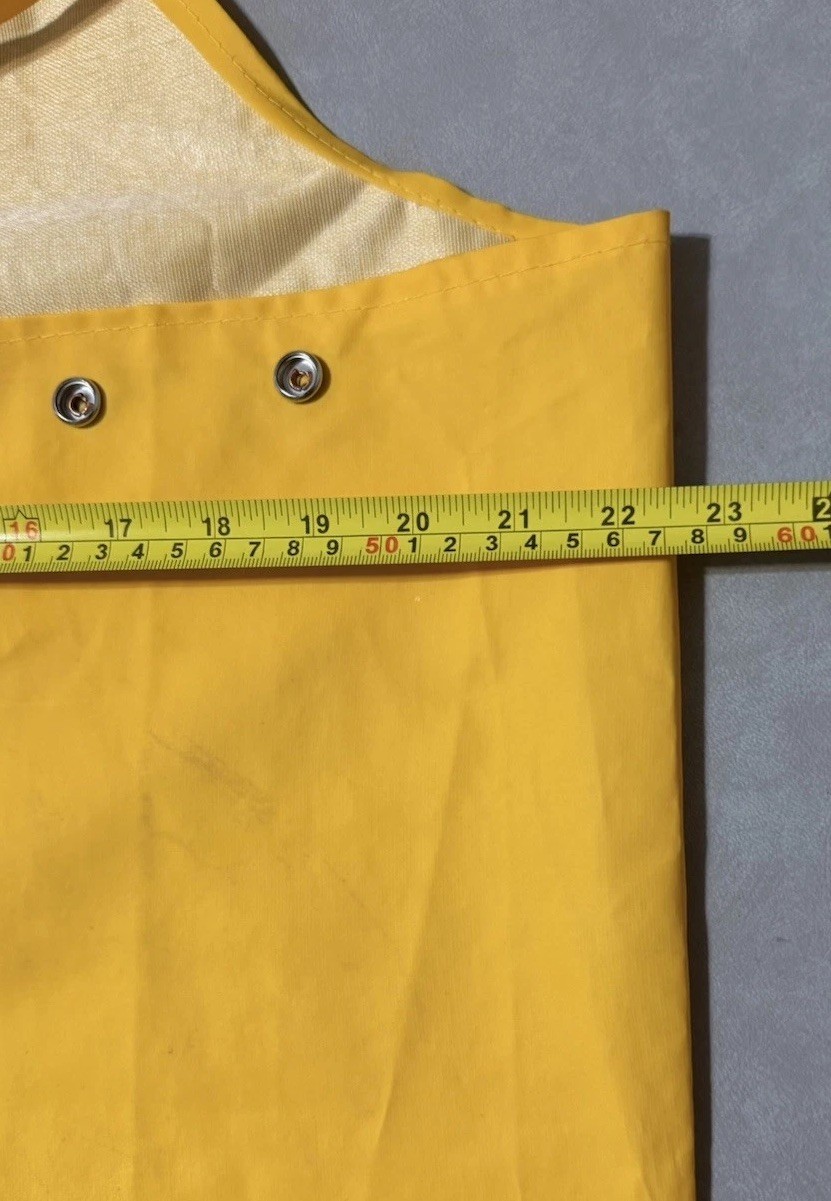 Weather-Rite Rain Coat Jacket Men XL Yellow & Academy Broadway Bibs Sz Large