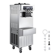Uimoso Commercial Soft Serve Ice Cream Machine, 2200W, 3-Flavors