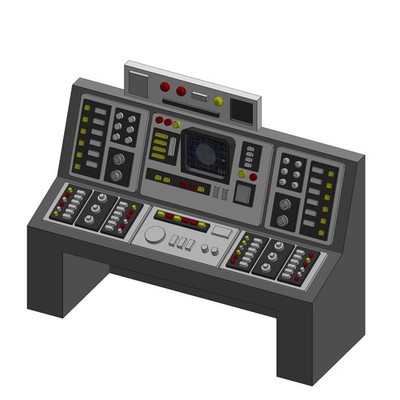 Control Panel - Aldhani Garrison for 3.75 IN (1:18) Figure Diorama (Painted)