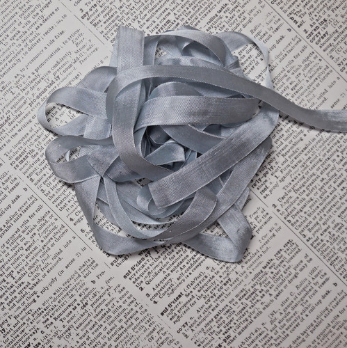 Vintage Rayon Seam Binding Ribbon 5 Yds Gull Gray Sewing Trim Crafts Gift Wrap