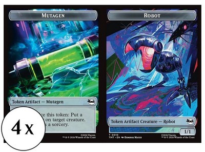 MTG - 4 x Mutagen / Robot (1/1) Token - Playset 4x x4 - Ninja Turtles TMC