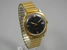 Vintage Timex Electric Watch Men 34mm Date Stretch Band New Battery 6.75"+