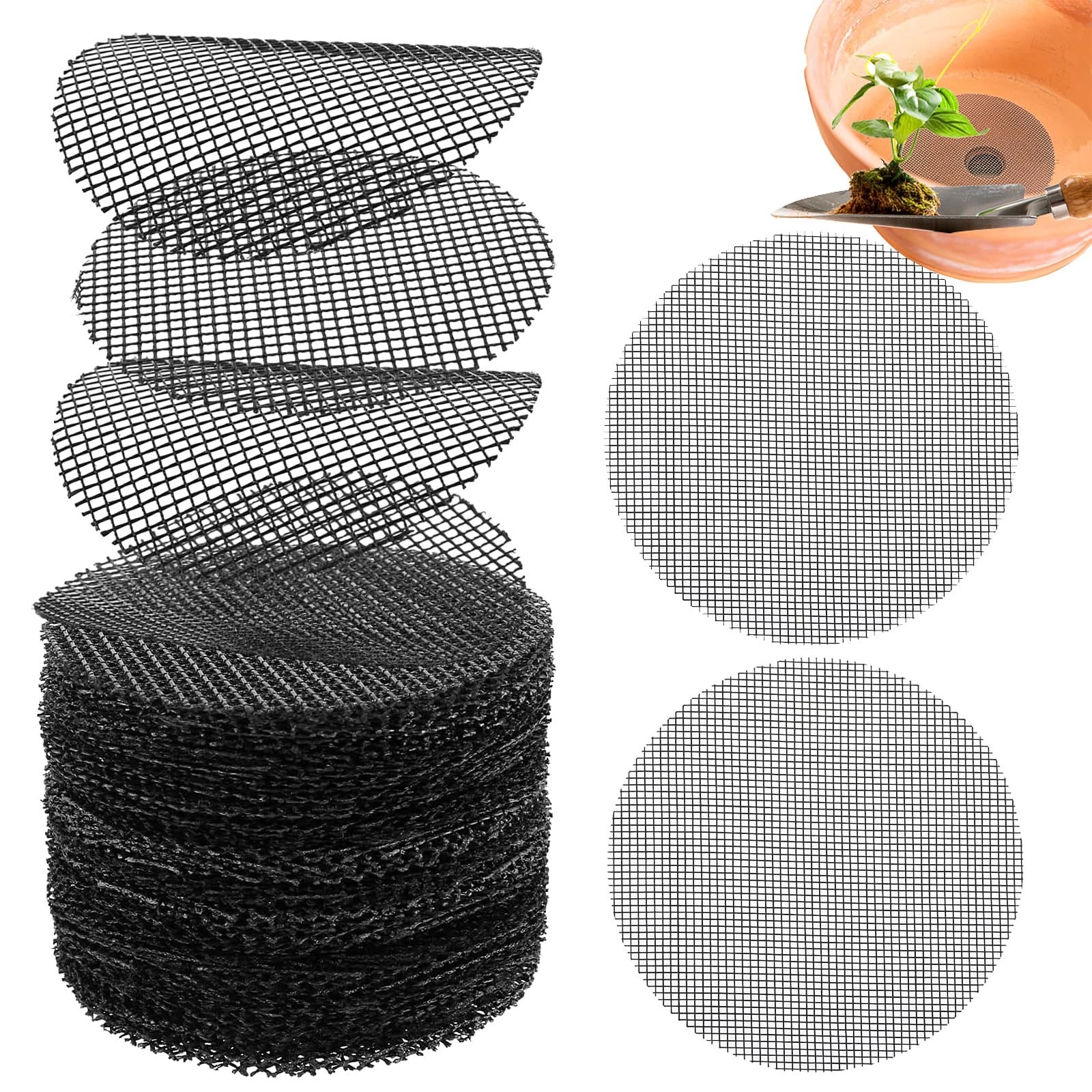 Maille pour pot de fleur en filet respirant anti-perte de terreau, 10cm x100