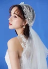 Long Vintage Juliet Cap Wedding Bridal Veils Cathedral  Applique Beaded