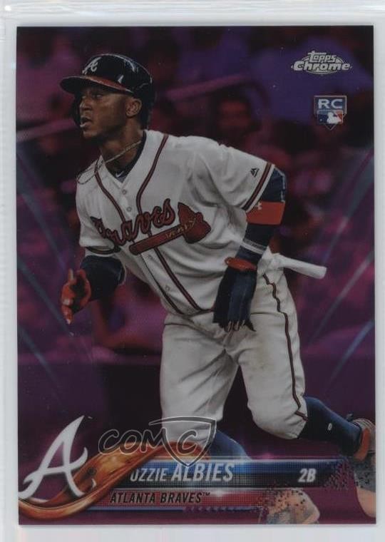2018 Topps Chrome Pink Refractor Ozzie Albies #72 13uy