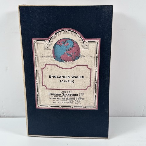 1904 Bradshaw's Map Canals And Navigable Rivers of England And Wales Ed Stanford