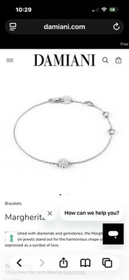 Damiani Margherita White Gold And Diamond Bracelet 18 Cm Length