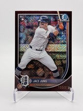 2025 Bowman Chrome Mega Burgundy Mojo RC Rookie Jace Jung #/275 #59 Tigers
