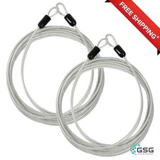 4FT Braided Steel Security Cable with Double Loops for Luggage  Valuables