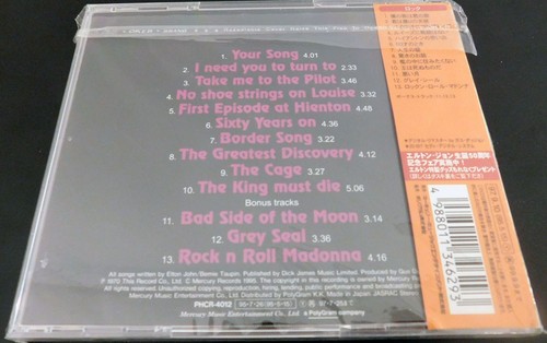Elton John-Elton John/1970 the 2nd Studio Album 1995 50th Anniv. Japan CD, OBI. - Picture 2 of 4