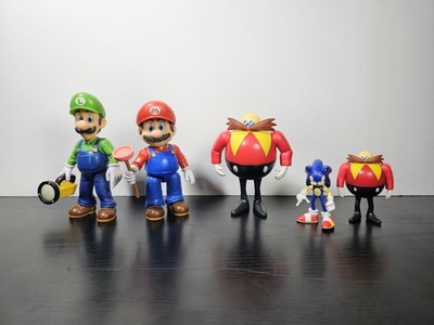 JAKKS Pacific Super Mario and Sonic Action Figures Lot of 5 Video Game Toys