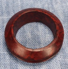 Single Channel Hardwood Ring Made from Briarwood - Size 6.0 US 