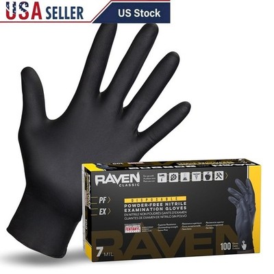 Powder Free Disposable Nitrile Gloves Puncture Resistant Safety