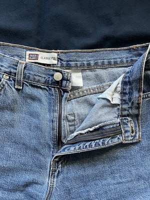 Faded Glory Men's Classic Fit Blue Straight Denim Jeans 5-Pocket Medium Wash