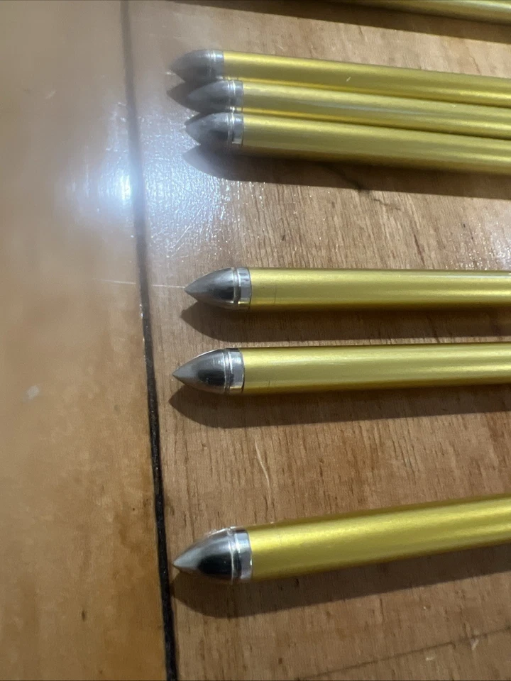 10 одинаковых б/у золотых алюминиевых стрел Easton XX75 2114 30 дюймов - Изображение 3 из 4