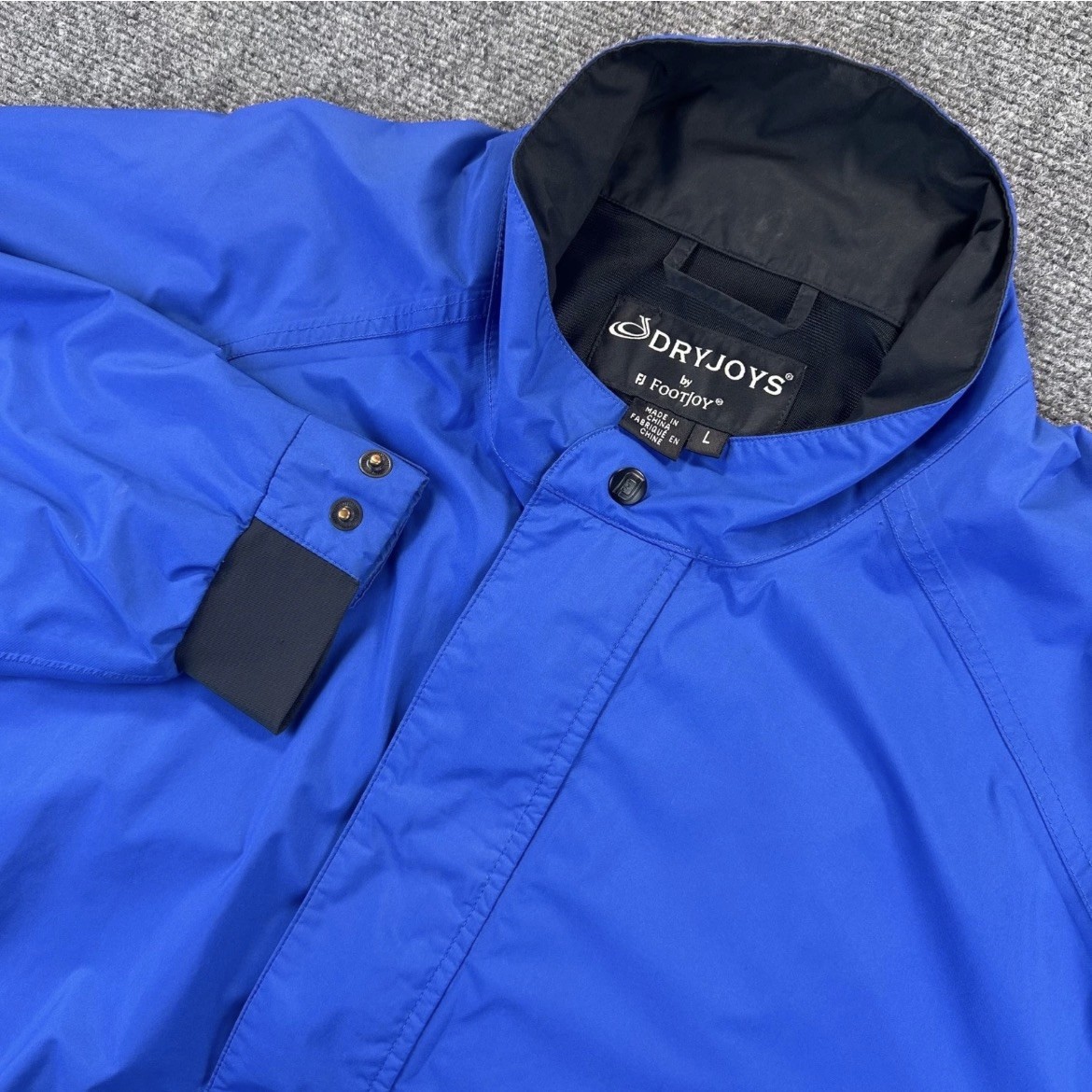 Pullover Rain Jacket 1/2 Zip Men's L Blue Performance *read