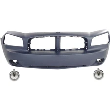 Bumper Cover Fascias Kit For 2006-2009 Dodge Charger Front with Fog Lights