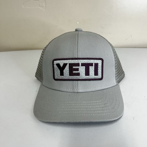 Yeti Mid Pro grau lila Logo Mütze Netzrücken Trucker Prickly Pear Neu mit Etikett