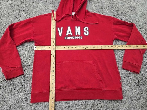 Vans Youth Boys Pullover Hoodie XL Red Since 1966 Sweatshirt Fleece - Picture 3 of 10