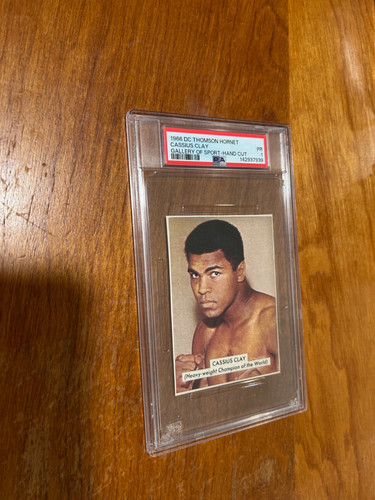 RARE MUHAMMAD ALI CASSIUS CLAY 1966 DC THOMSON HORNET BOXING CARD  PSA 1