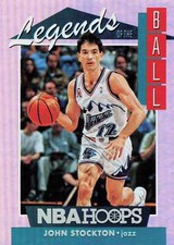 2018-19 Hoops #LEG-10 John Stockton Legends of the Ball Jazz HOF