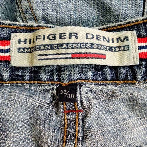 Hilfiger Denim Jeans Mens 36x30 Wide Leg Straight Medium Wash Cotton - Picture 10 of 10