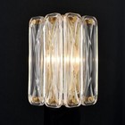 Modern Crystal Wall Sconce Light Fixture 2-Light Gold Sconces Wall Lighting
