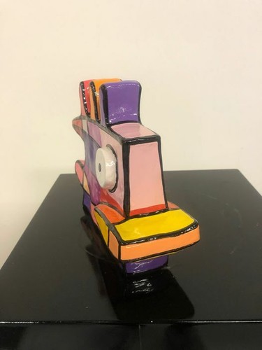 Scultura in poliresina firmata/Ltd Ed Jacqueline Schäfer, "Love Duck"; pittura acrilica - Foto 4 di 10