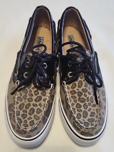 Sperry Top-Sider Biscayne Gepard-/Leopardenmuster Boot-Flats 9771577 Damengröße 7M - Bild 1 von 5