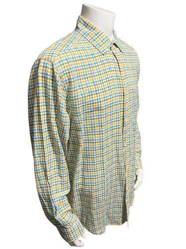 Alan Flusser Button Down Mens Shirt Size Adult Large Colorful Long Sleeve Pocket - Picture 5 of 15