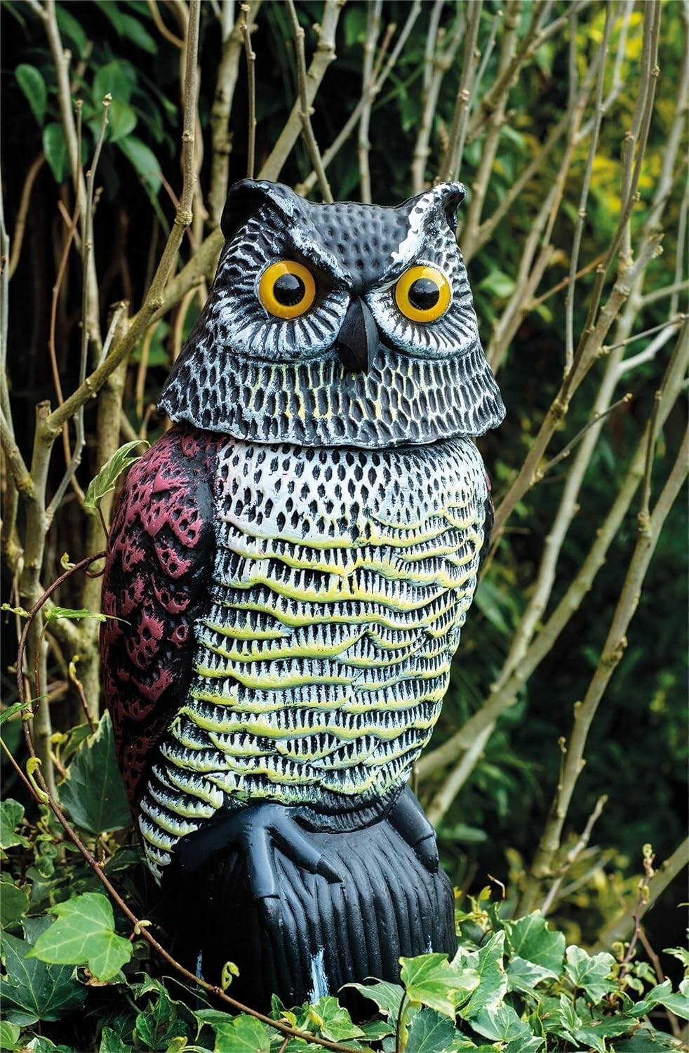 Easy Installation Fake Owl for Keeping Birds Away from Garden Yard