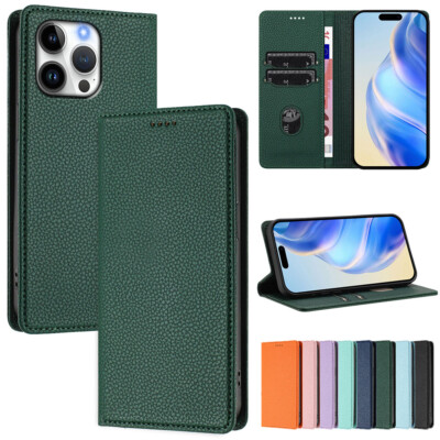Retro Magnetic Flip Leather Case for iPhone 16 Pro Max 15 Plus 14 Pro 13 12 11 