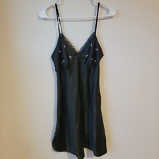 Adonna Babydoll Slip Dress Size Medium Floral Whimsigoth Coquette y2k Lace Neck