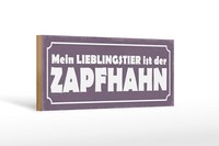 Holzschild Spruch 27X10 Cm Lieblingstier Zapfhahn Alkohol Schild Wooden Sign