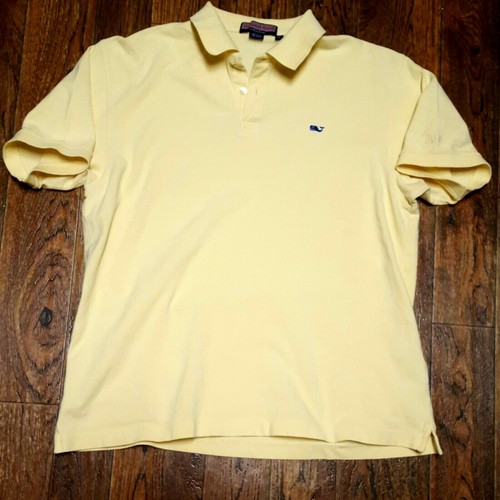 Vineyard Vines Men's Polo Size L Yellow 