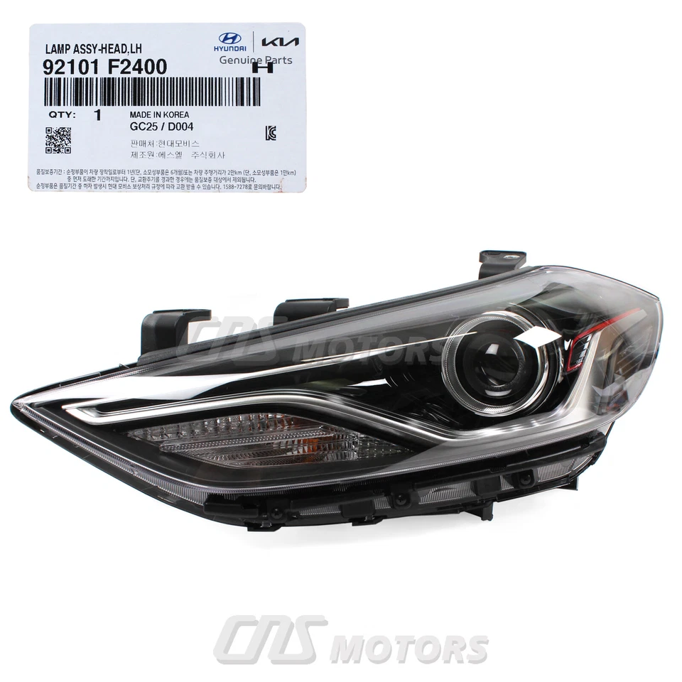 GENUINE HID DRL Headlight LEFT DRIVER for 2018 Hyundai Elantra Sport 92101F2400 Foto 2 de 4