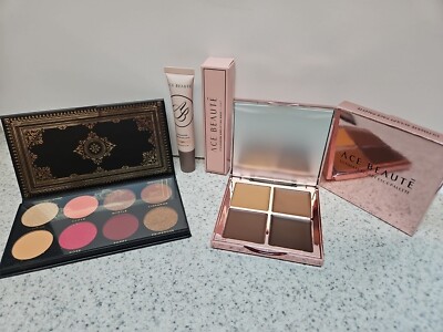3 Ace Beaute Grandiose Palette, Ultimate Sculpt Face  Palette Eyeshadow Base New