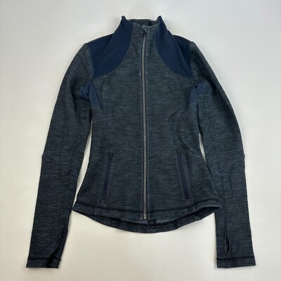 lululemon - lululemon ルルレモン　Define Jacket サイズ4 Lululemon Define Jacket Full Zip Mock Neck L/S Sz 4 Thumb